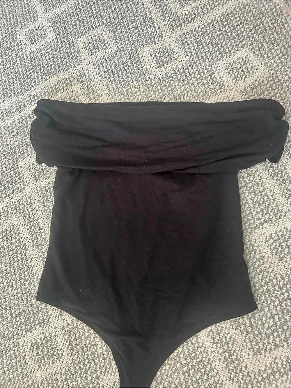 Dynamite Off Shoulder Bodysuit Black Strapless Size Medium